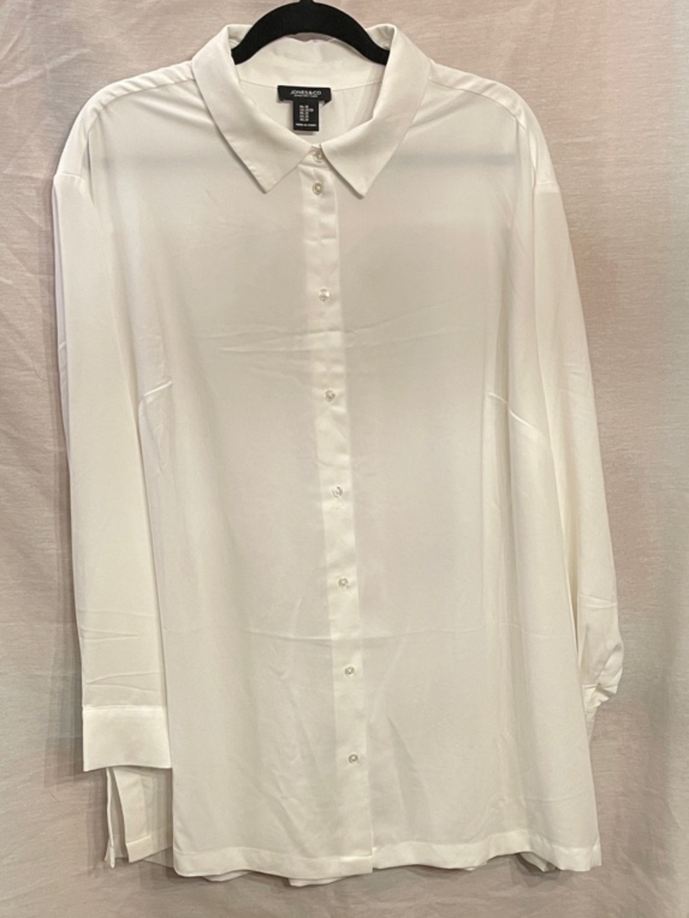 Jones & Co White Women's Tunic Blouse
